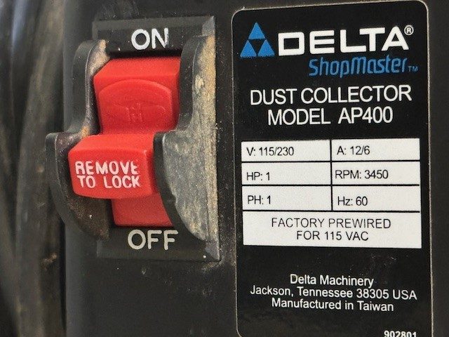 Used Delta AP400 1 hp dust collector - Image 5