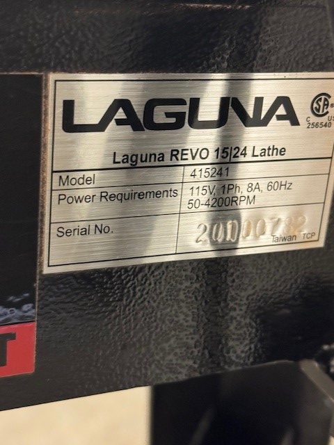 Used Laguna 15|24 lathe with stand 1.5 hp - 110 volt - Image 9