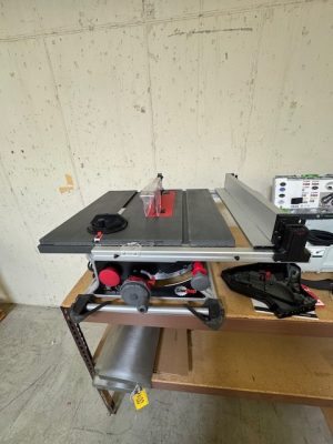 Used Sawstop CTS compact saw with Bow Extender fence & accessories