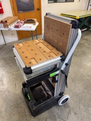 Used Festool MW1000 mobile workcenter with extension table