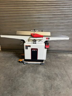 Used Jet 8" jointer with helical cutterhead and mobile base