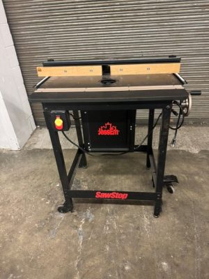 Jessem router table package w/3 hp router motor and rolling 4-drawer cabinet with bits & accessories